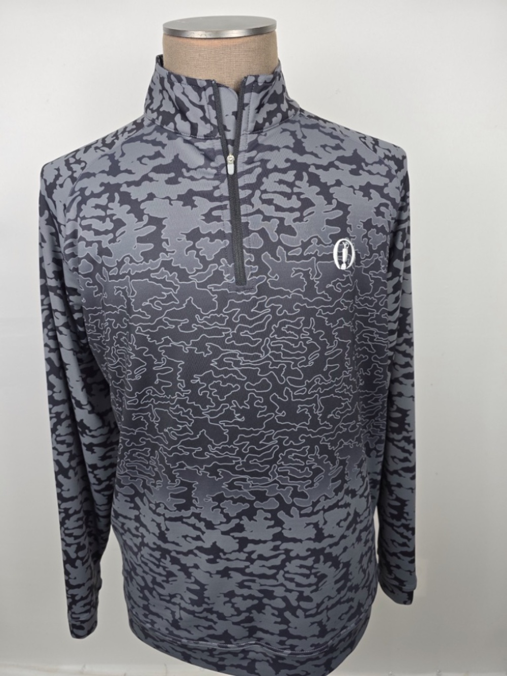 Peter Millar Perth Camo Performance Quarter Zip Golf Pullover Men's XL EUC